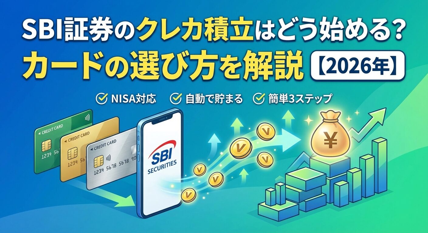 SBI証券のクレカ積立はどう始める？カードの選び方を解説【2026年】 | 会社設立のミチシルベ
