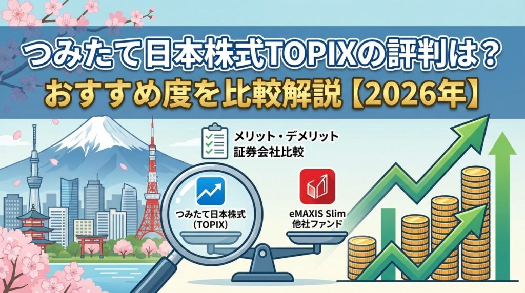 つみたて日本株式TOPIXの評判は?おすすめ度を比較解説【2026年】