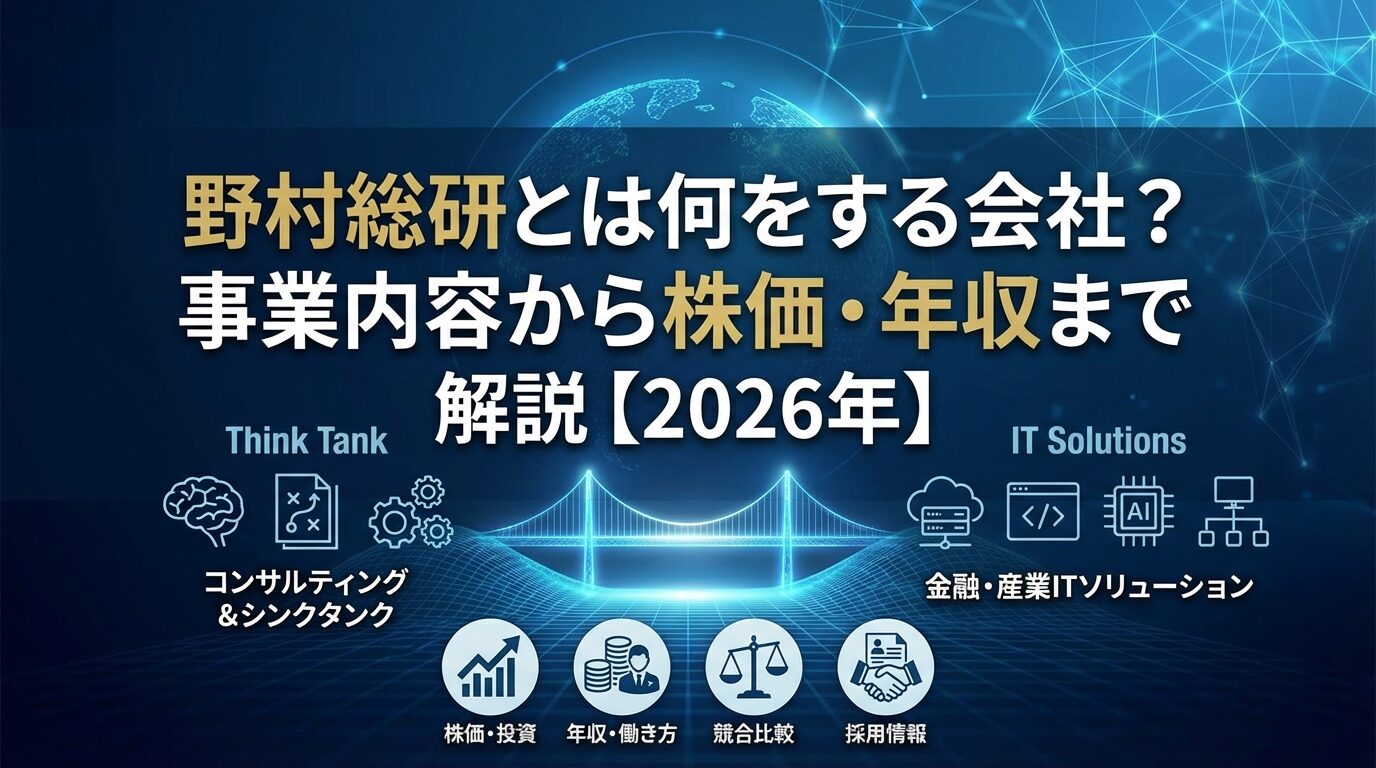 野村総研とは何をする会社？事業内容から株価・年収まで解説【2026年】 | 会社設立のミチシルベ