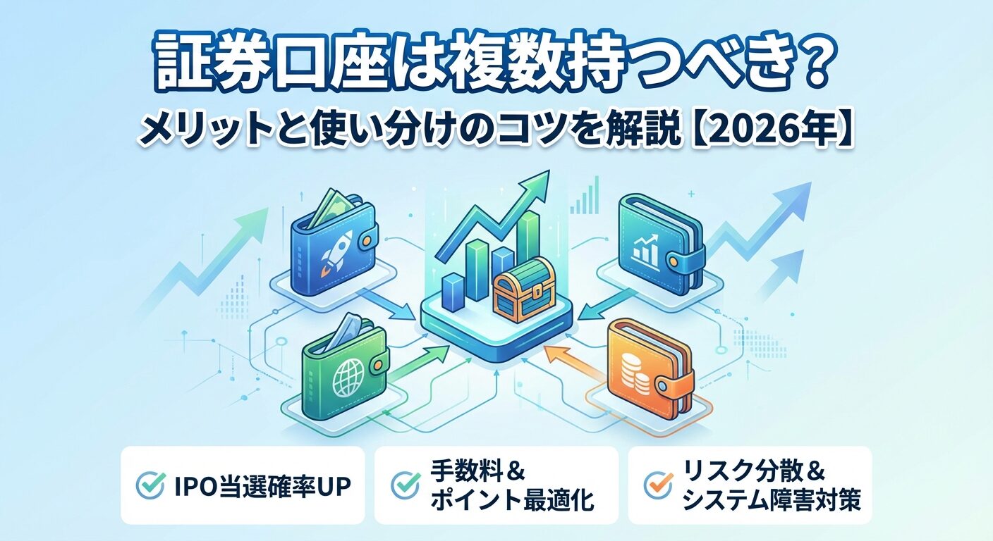 証券口座は複数持つべき？メリットと使い分けのコツを解説【2026年】 | 会社設立のミチシルベ