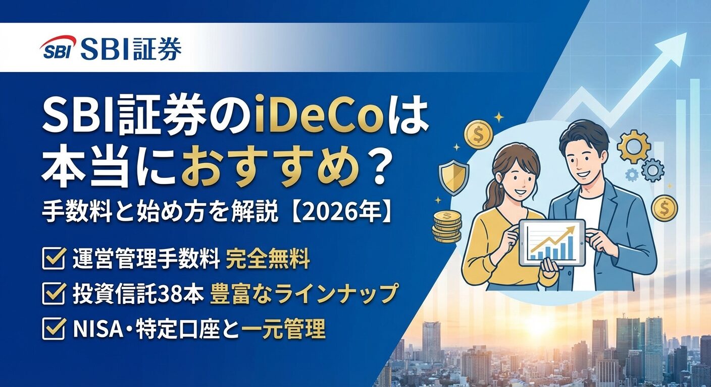 SBI証券のiDeCoは本当におすすめ？手数料と始め方を解説【2026年】 | 会社設立のミチシルベ