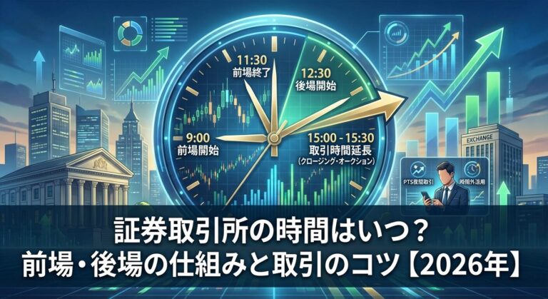 証券取引所の時間はいつ?前場・後場の仕組みと取引のコツ【2026年】 | 会社設立のミチシルベ