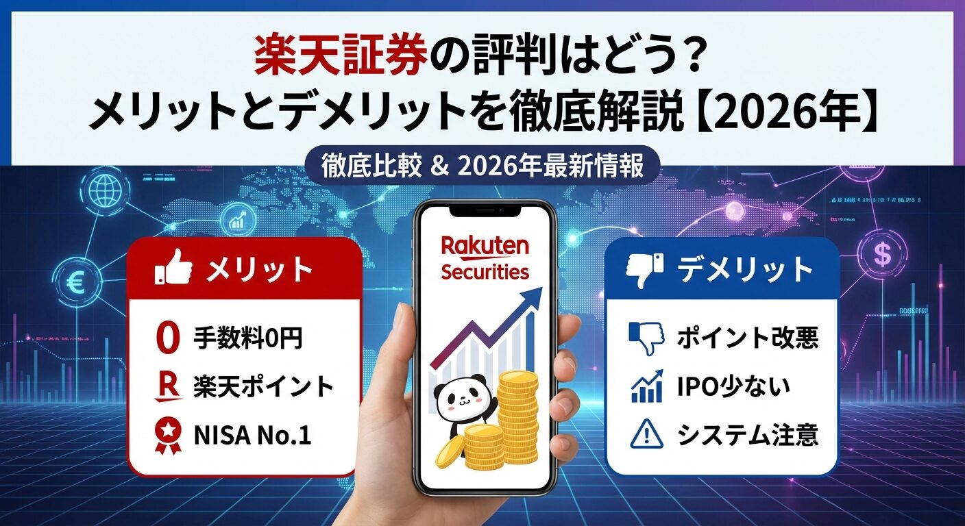 楽天証券の評判はどう？メリットとデメリットを徹底解説【2026年】 | 会社設立のミチシルベ