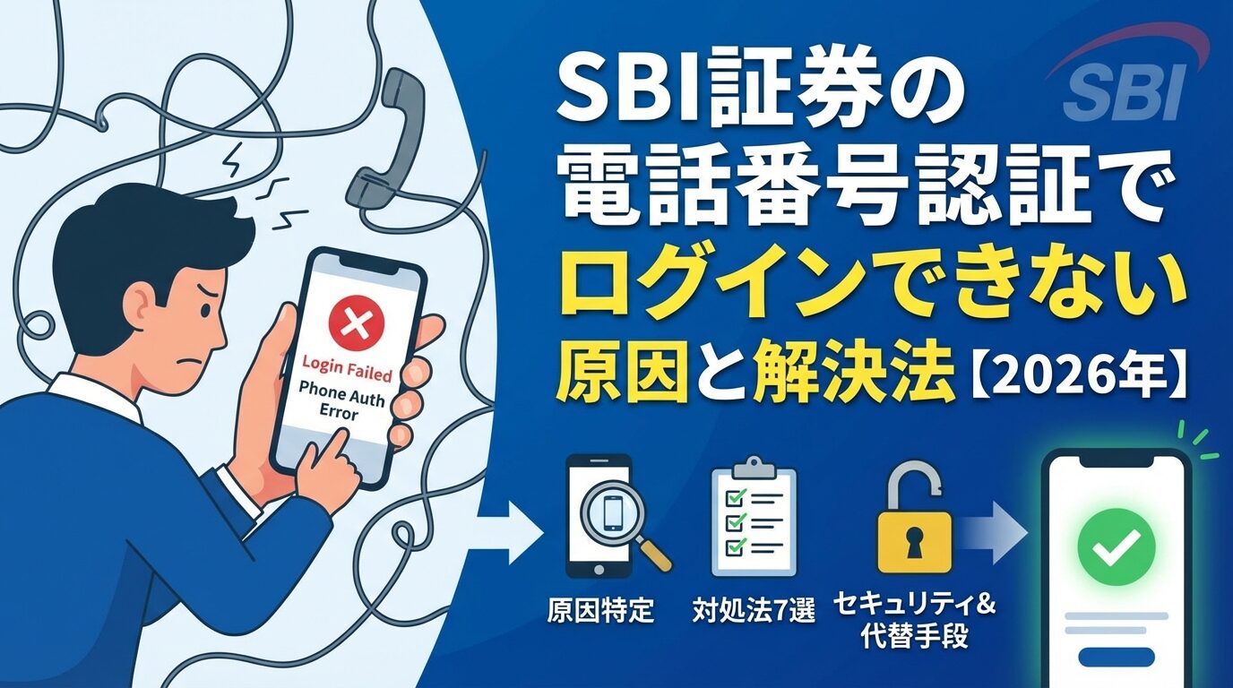 SBI証券の電話番号認証でログインできない原因と解決法【2026年】 | 会社設立のミチシルベ