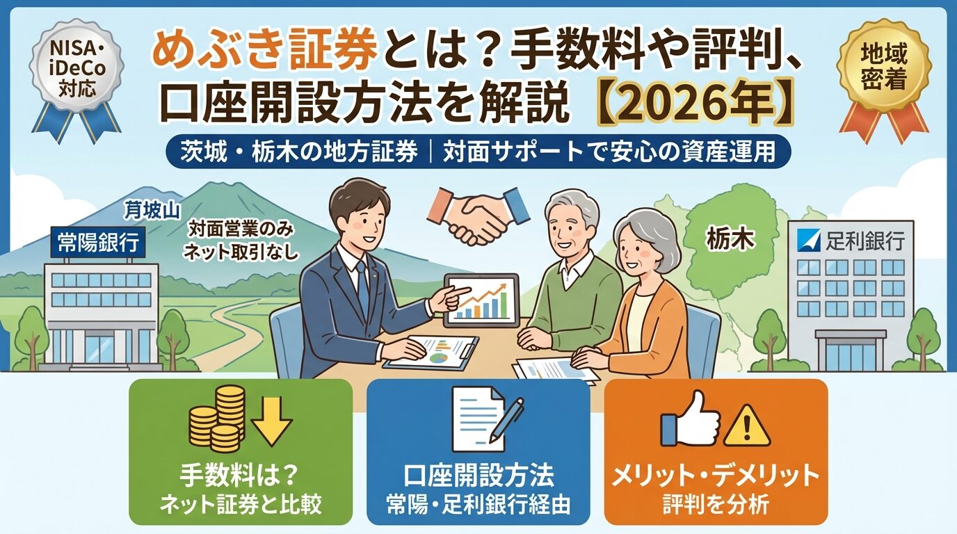 めぶき証券とは？手数料や評判、口座開設方法を解説【2026年】 | 会社設立のミチシルベ
