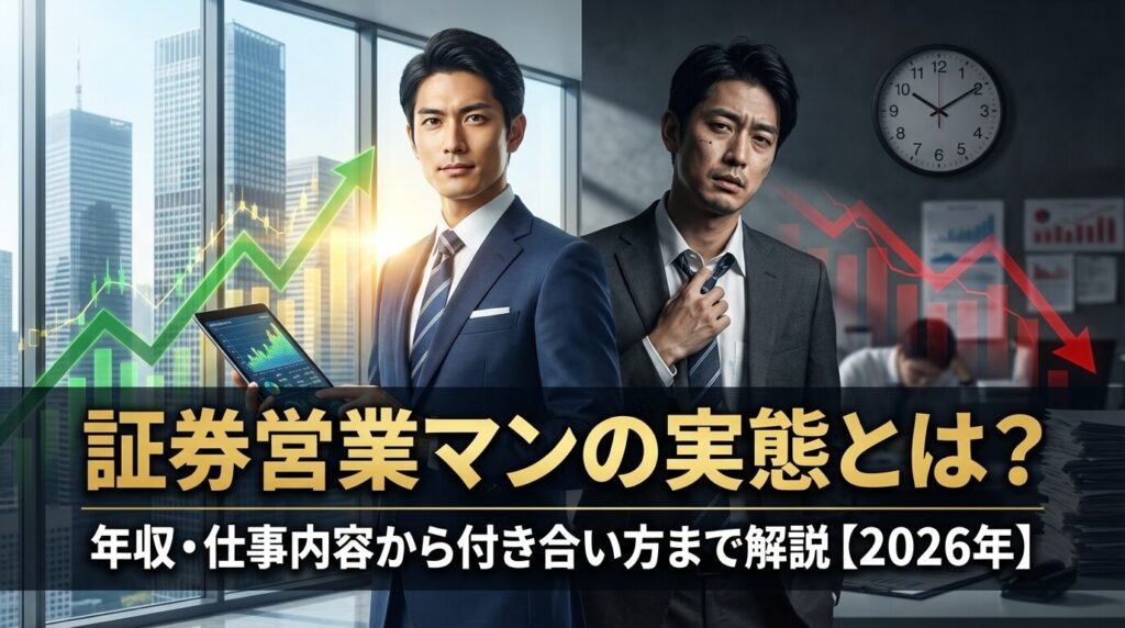 証券営業マンの実態とは?年収・仕事内容から付き合い方まで解説【2026年】