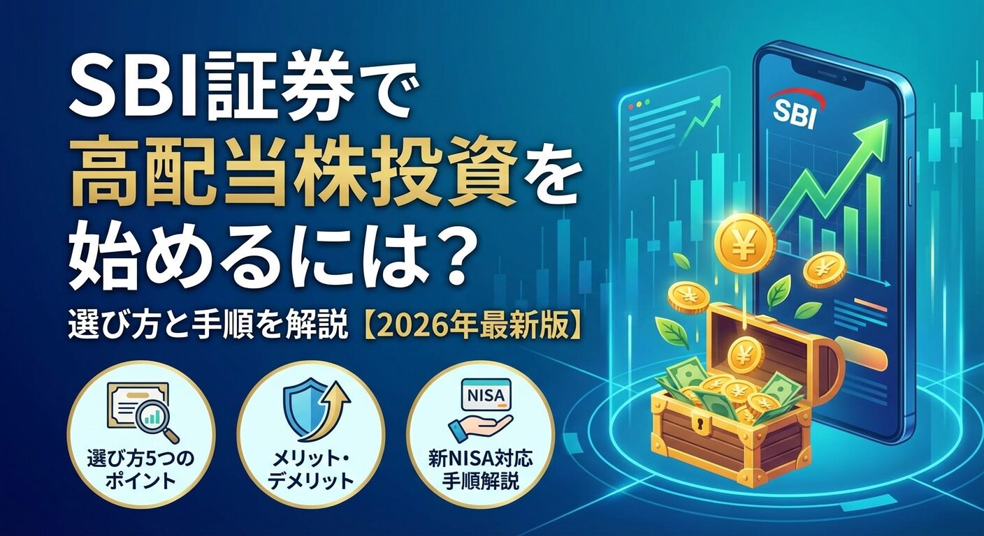 SBI証券で高配当株投資を始めるには？選び方と手順を解説【2026年】 | 会社設立のミチシルベ