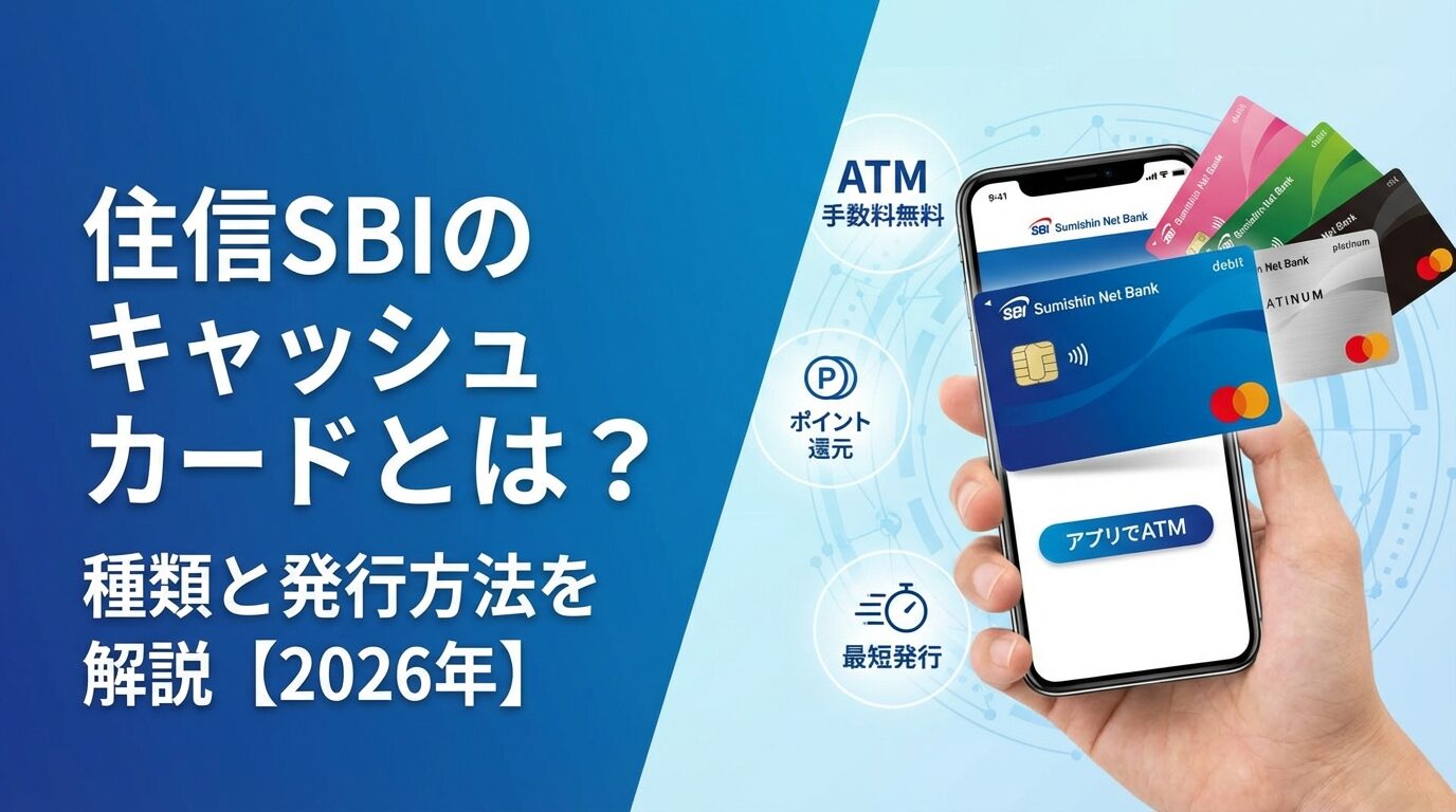 住信SBIのキャッシュカードとは？種類と発行方法を解説【2026年】 | 会社設立のミチシルベ