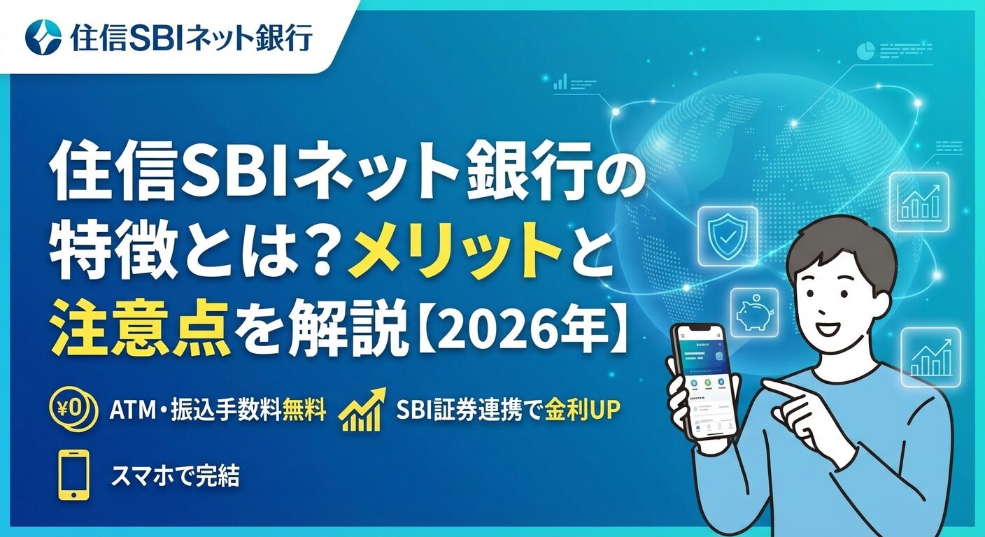 住信SBIネット銀行の特徴とは？メリットと注意点を解説【2026年】 | 会社設立のミチシルベ