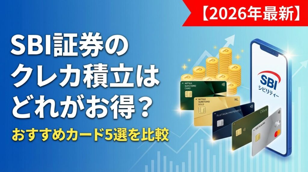 SBI証券のクレカ積立はどれがお得?おすすめカード5選を比較【2026年】