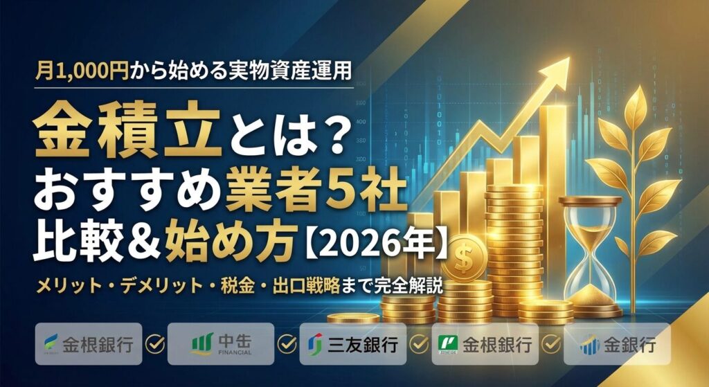金積立とは?おすすめ業者5社を比較して始め方を解説【2026年】