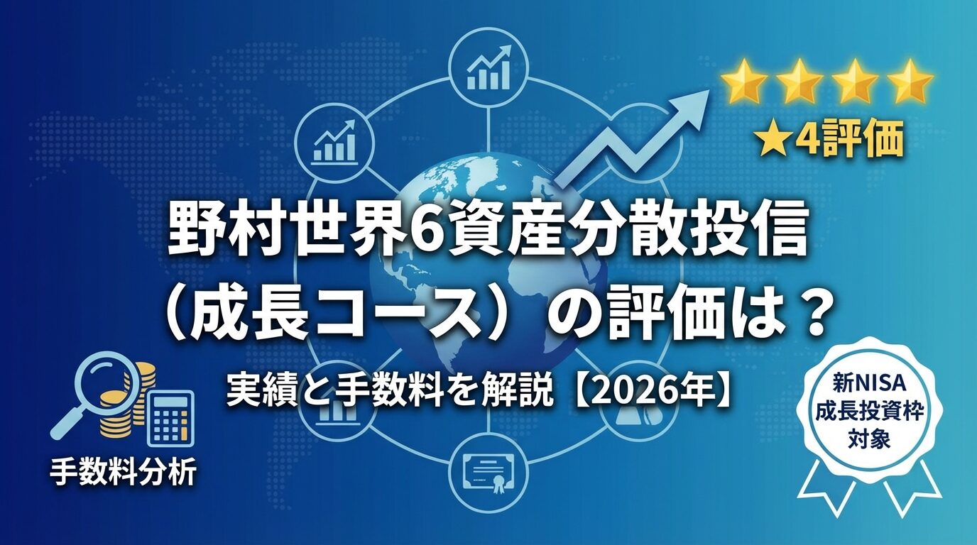 野村世界6資産分散投信（成長コース）の評価は？実績と手数料を解説【2026年】 | 会社設立のミチシルベ