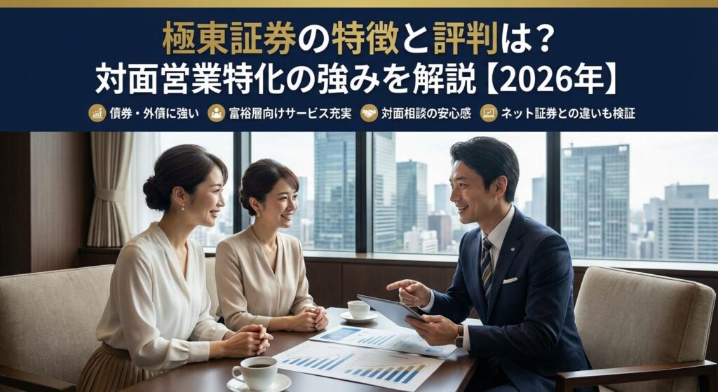 極東証券の特徴と評判は?対面営業特化の強みを解説【2026年】