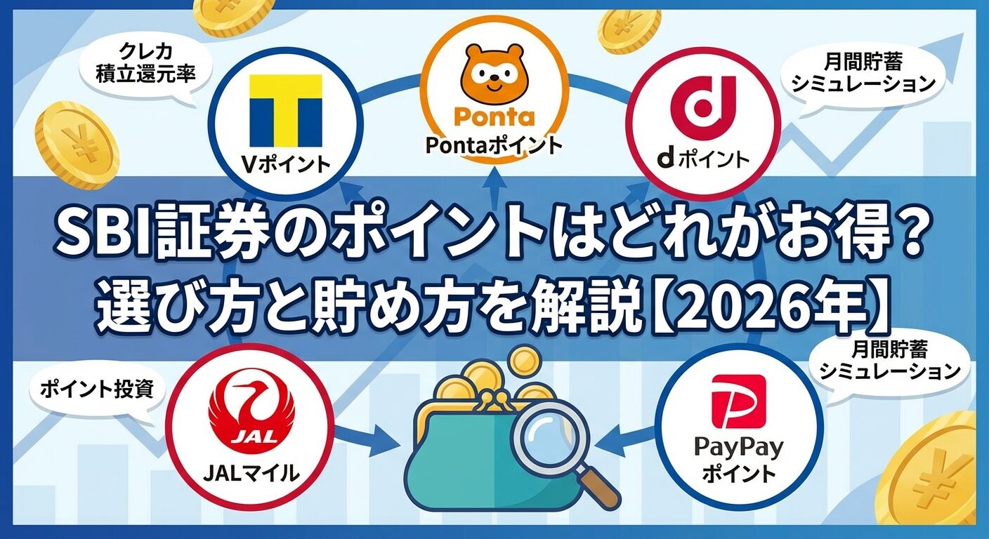 SBI証券のポイントはどれがお得？選び方と貯め方を解説【2026年】 | 会社設立のミチシルベ