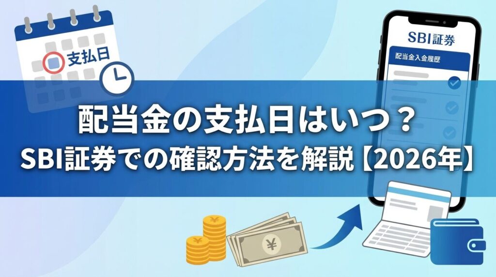配当金の支払日はいつ?SBI証券での確認方法を解説【2026年】