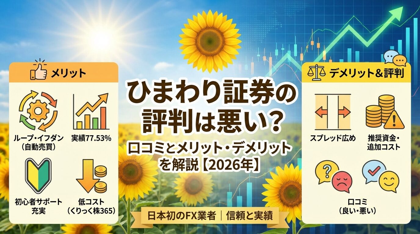 ひまわり証券の評判は悪い？口コミとメリット・デメリットを解説【2026年】 | 会社設立のミチシルベ