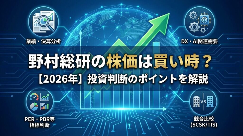 野村総研の株価は買い時?投資判断のポイントを解説【2026年】