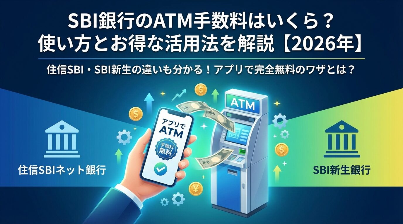 SBI銀行のATM手数料はいくら？使い方とお得な活用法を解説【2026年】 | 会社設立のミチシルベ