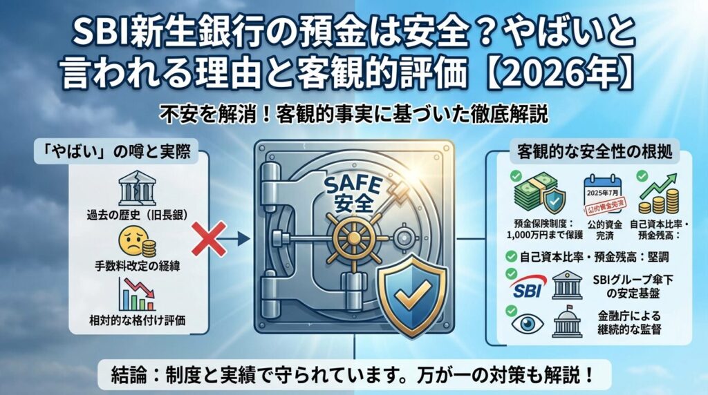 SBI新生銀行の預金は安全?やばいと言われる理由と客観的評価【2026年】