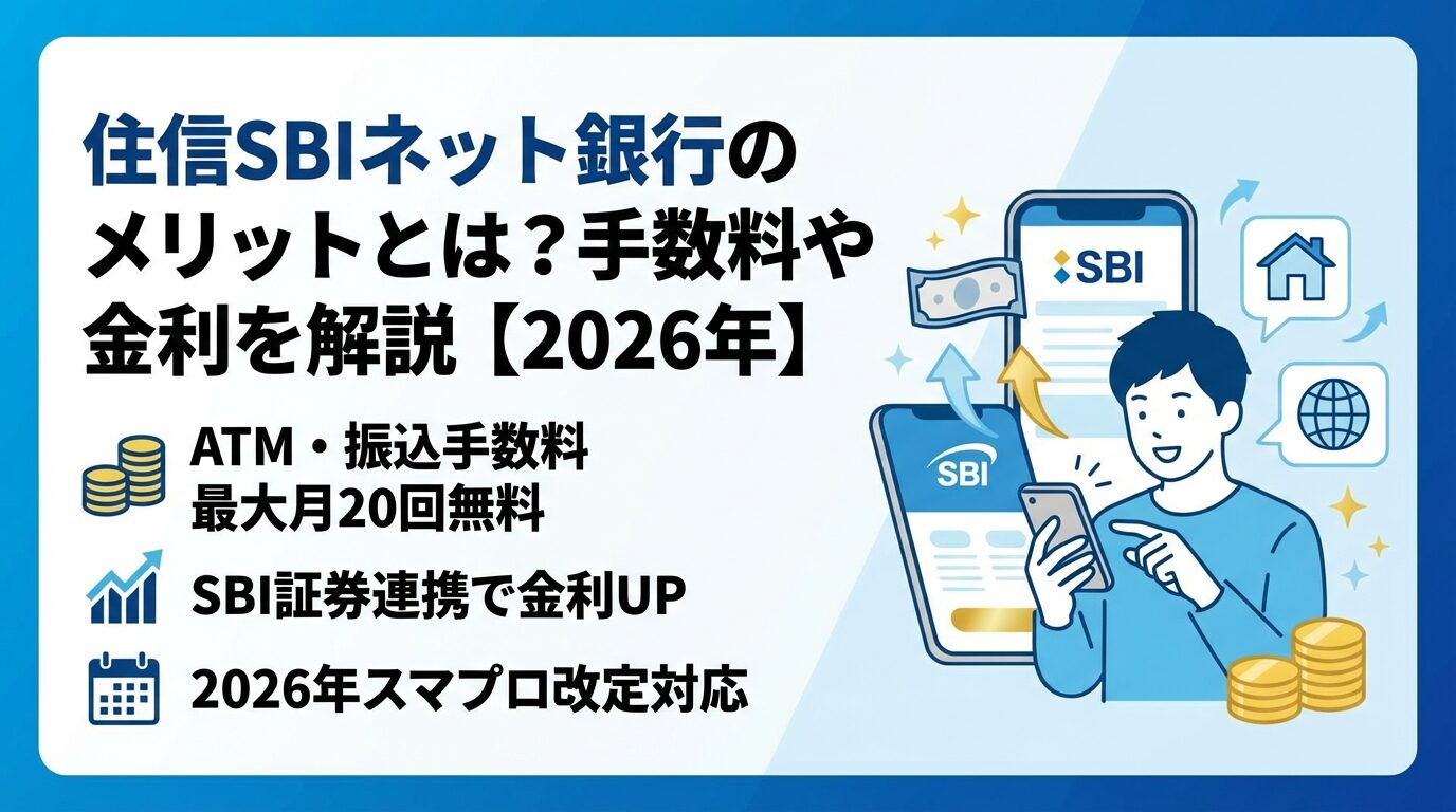 住信SBIネット銀行のメリットとは？手数料や金利を解説【2026年】 | 会社設立のミチシルベ