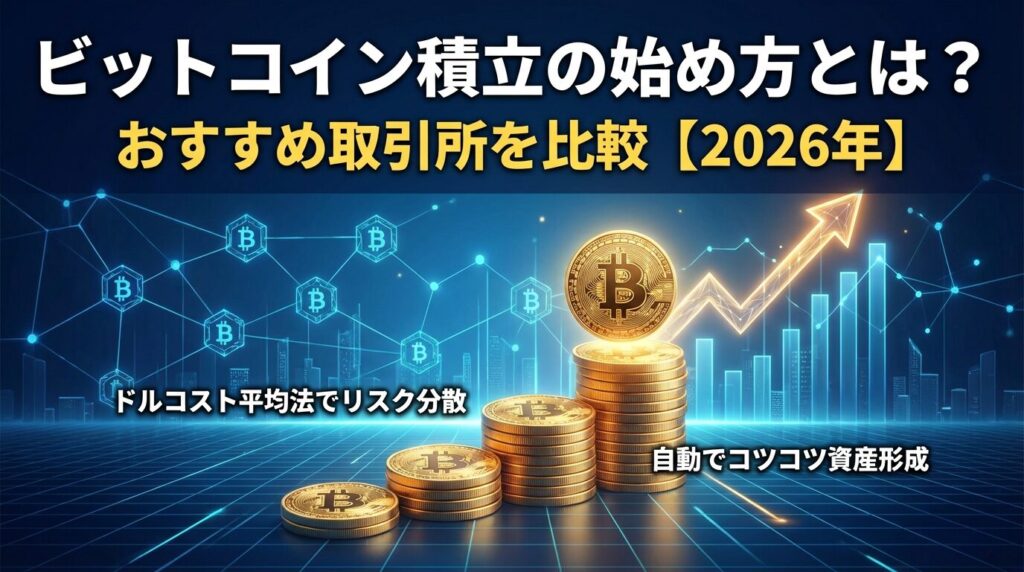 ビットコイン積立の始め方とは?おすすめ取引所を比較【2026年】