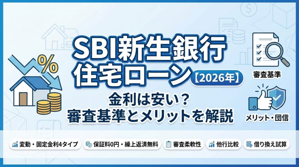 SBI新生銀行住宅ローンの金利は安い?審査基準とメリットを解説【2026年】