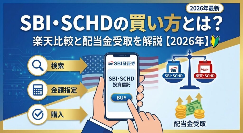 SBI・SCHDの買い方とは?楽天比較と配当金受取を解説【2026年】