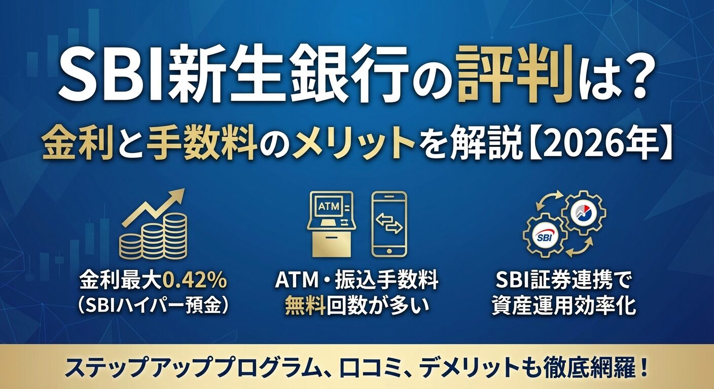 SBI新生銀行の評判は？金利と手数料のメリットを解説【2026年】 | 会社設立のミチシルベ