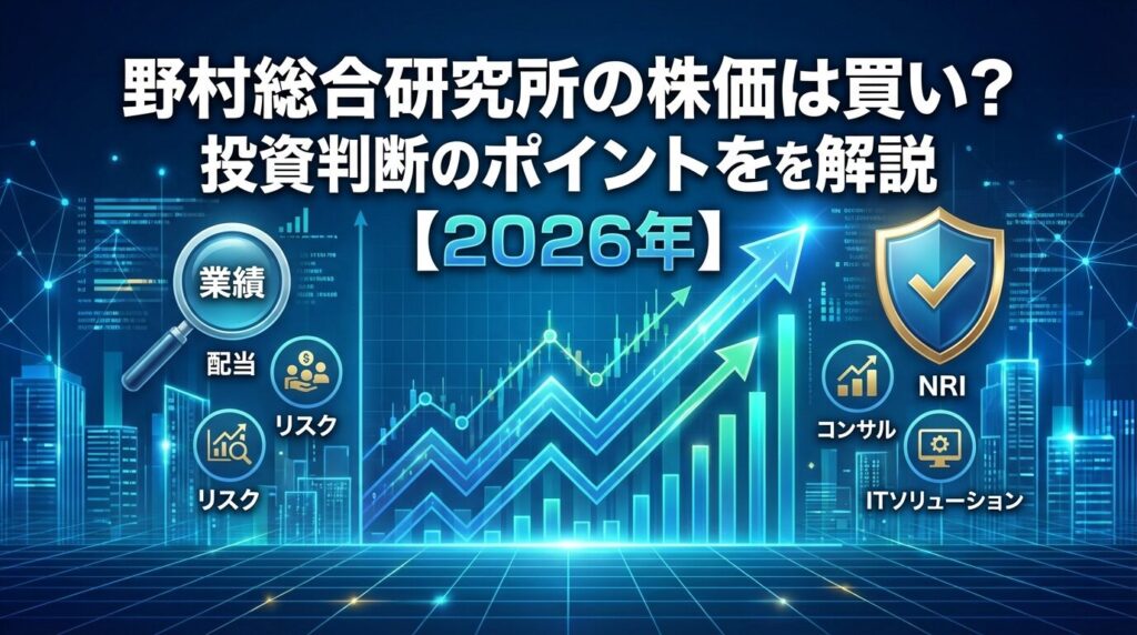 野村総合研究所の株価は買い?投資判断のポイントを解説【2026年】