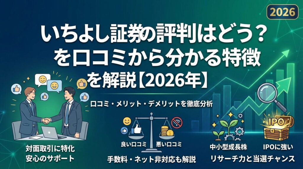 いちよし証券の評判はどう?口コミから分かる特徴を解説【2026年】