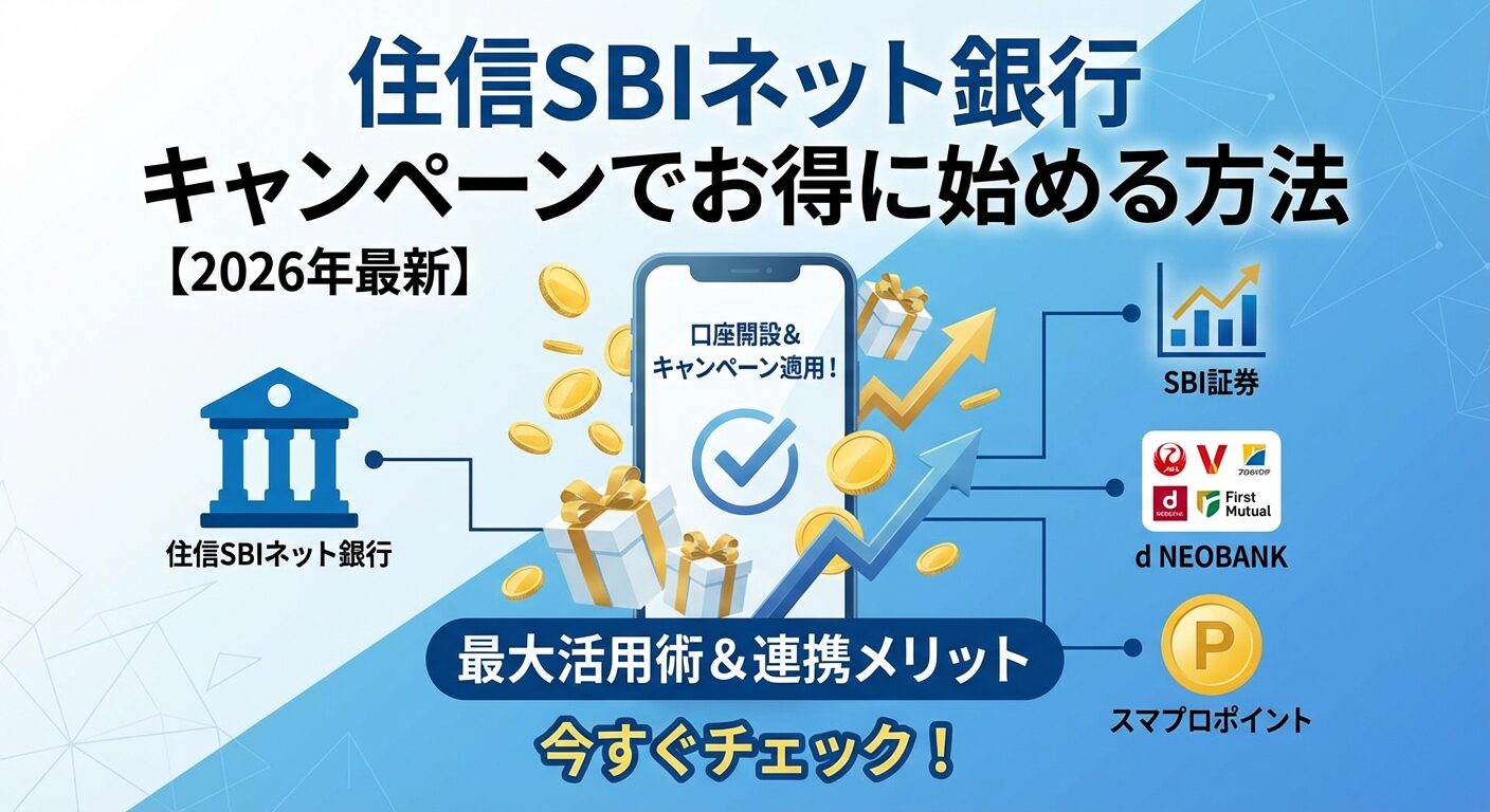 住信SBIネット銀行のキャンペーンでお得に始める方法【2026年】 | 会社設立のミチシルベ