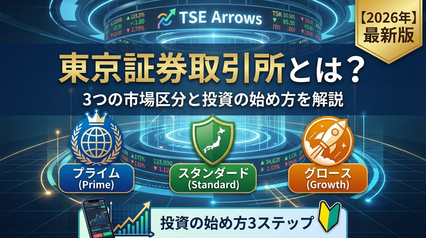 東京証券取引所とは？3つの市場区分と投資の始め方を解説【2026年】 | 会社設立のミチシルベ