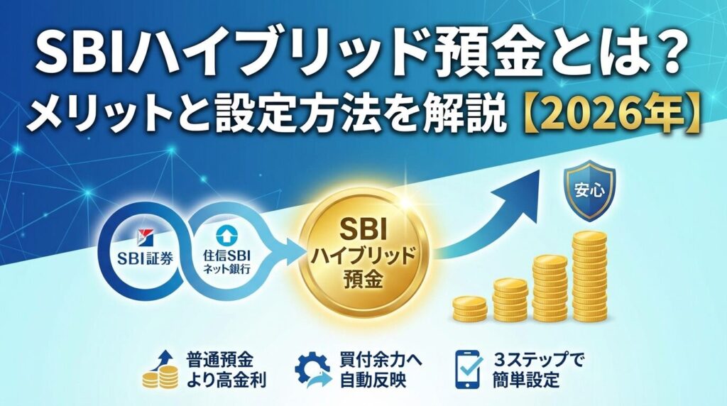SBIハイブリッド預金とは?メリットと設定方法を解説【2026年】