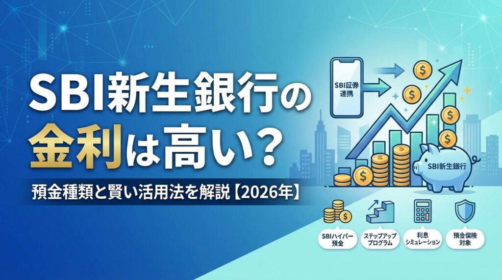 SBI新生銀行の金利は高い?預金種類と賢い活用法を解説【2026年】