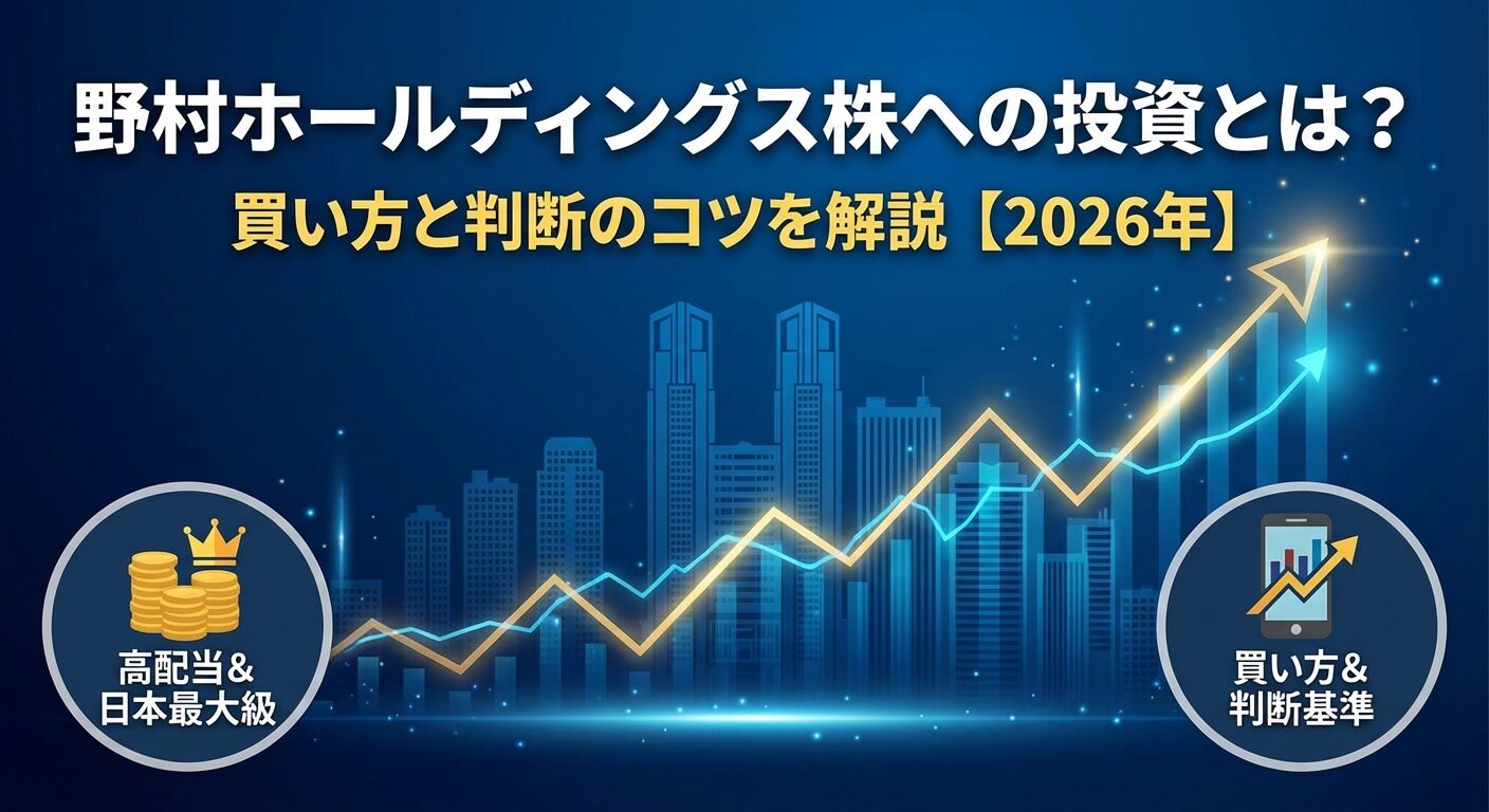 野村ホールディングス株への投資とは？買い方と判断のコツを解説【2026年】 | 会社設立のミチシルベ