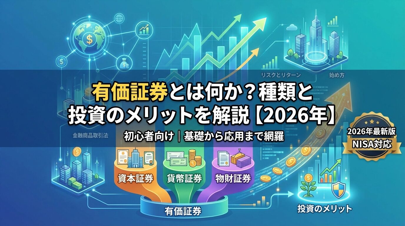 有価証券とは何か？種類と投資のメリットを解説【2026年】 | 会社設立のミチシルベ