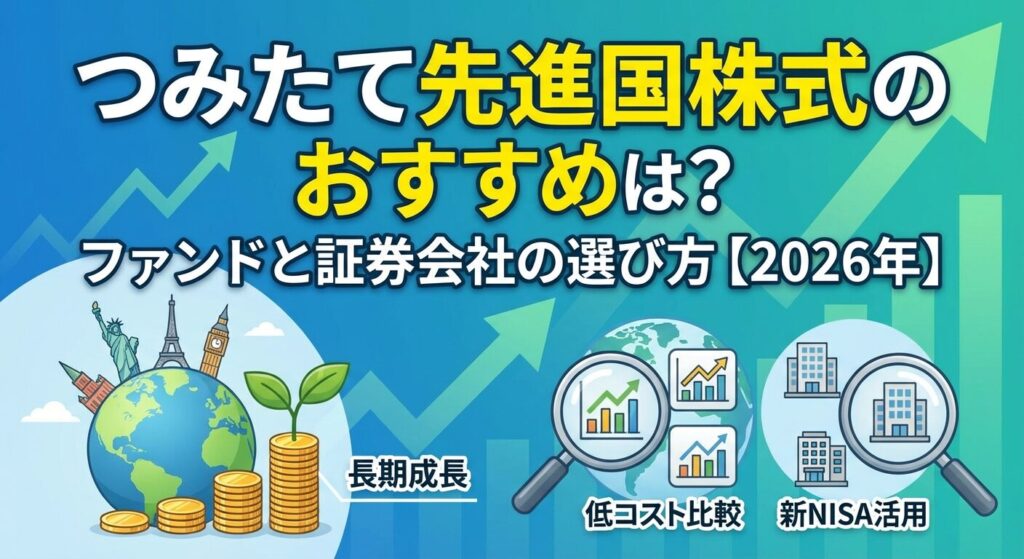 つみたて先進国株式のおすすめは?ファンドと証券会社の選び方【2026年】