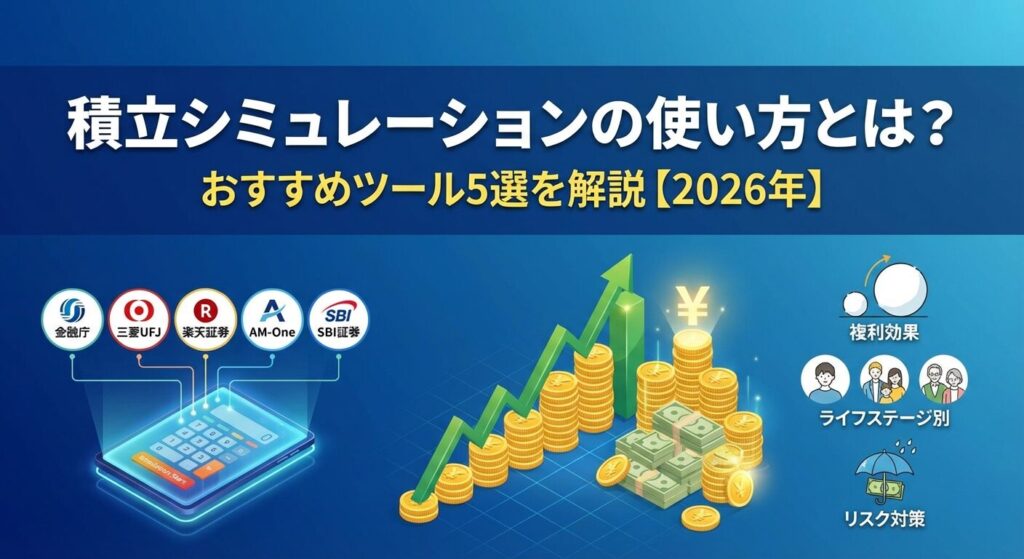 積立シミュレーションの使い方とは?おすすめツール5選を解説【2026年】