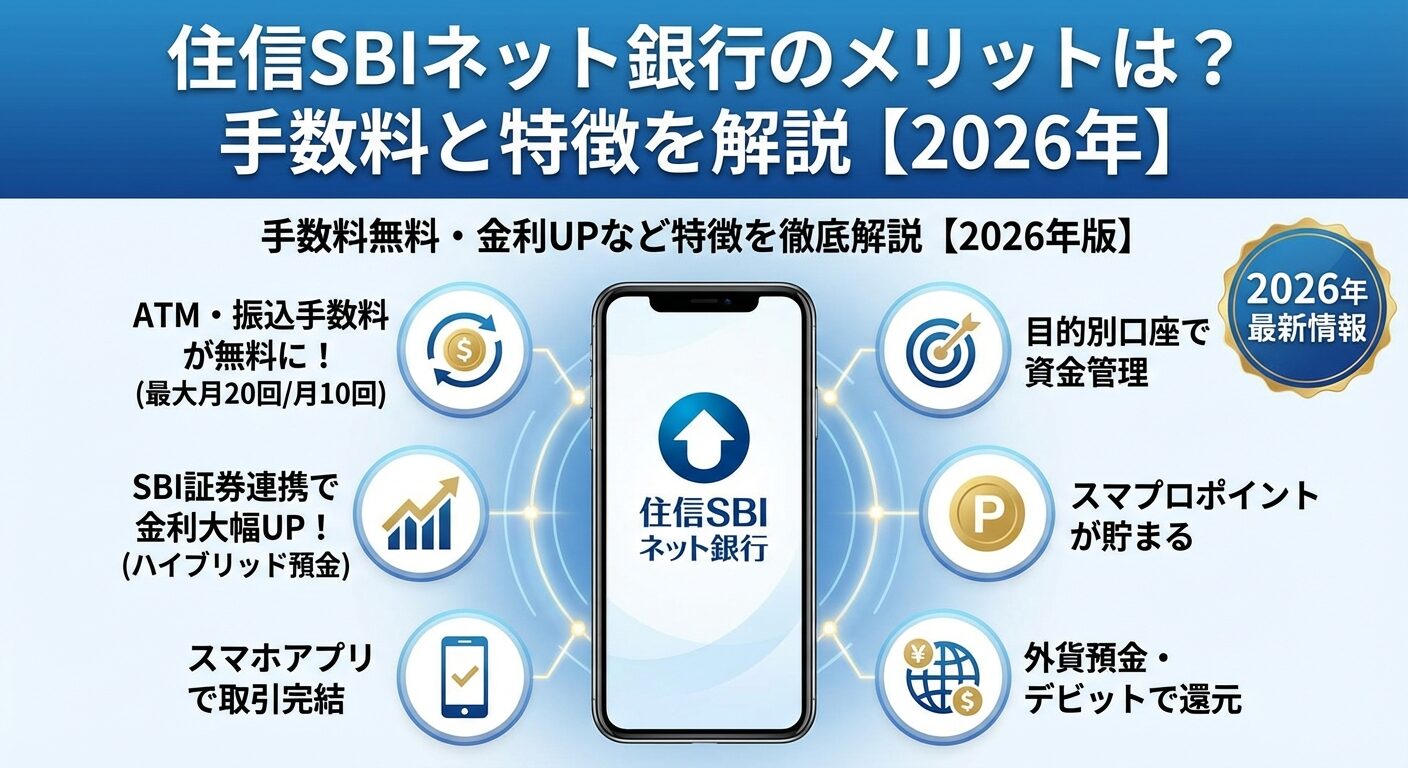 住信SBIネット銀行のメリットは？手数料と特徴を解説【2026年】 | 会社設立のミチシルベ