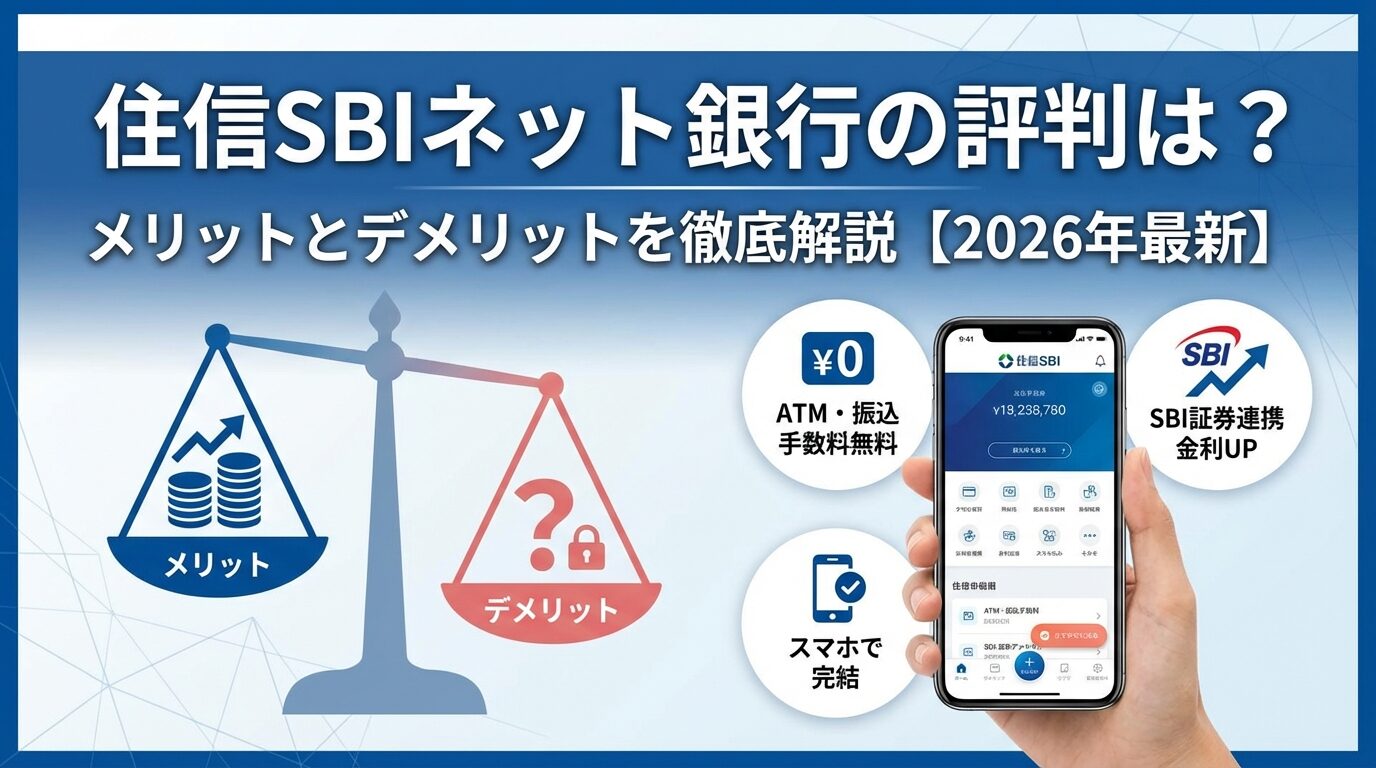 住信SBIネット銀行の評判は？メリットとデメリットを解説【2026年】 | 会社設立のミチシルベ