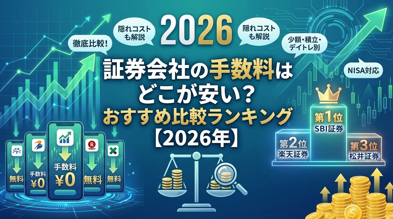 証券会社の手数料はどこが安い？おすすめ比較ランキング【2026年】 | 会社設立のミチシルベ
