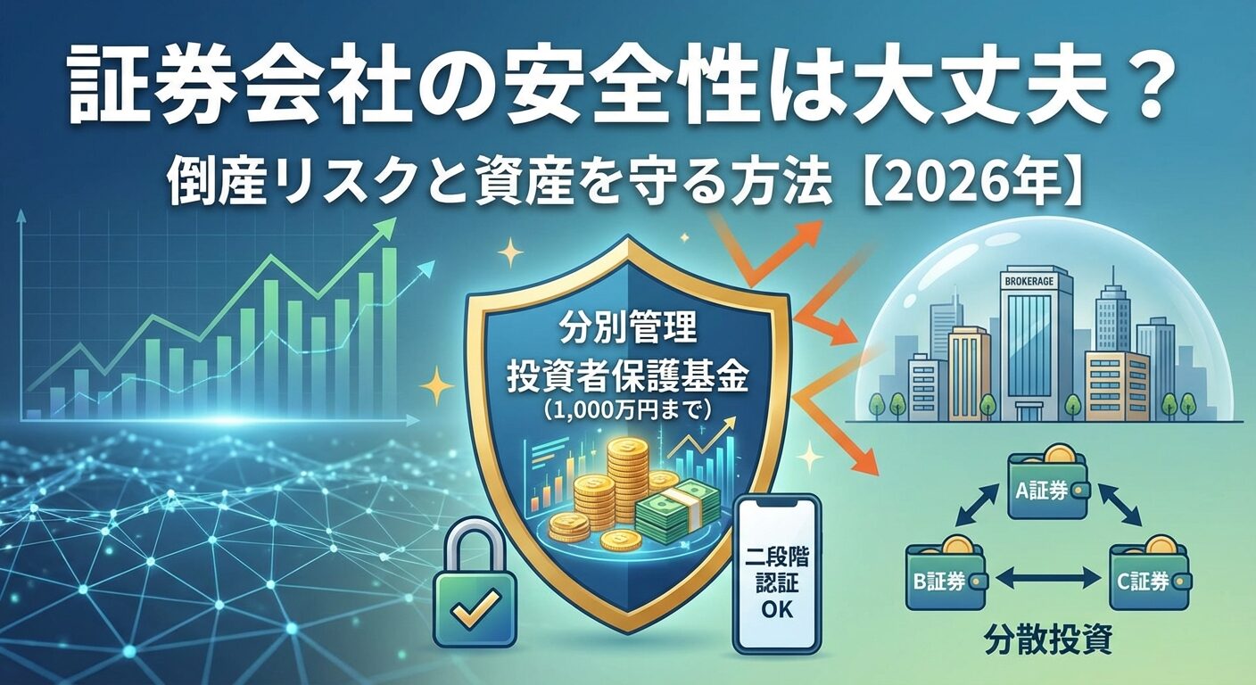 証券会社の安全性は大丈夫？倒産リスクと資産を守る方法【2026年】 | 会社設立のミチシルベ