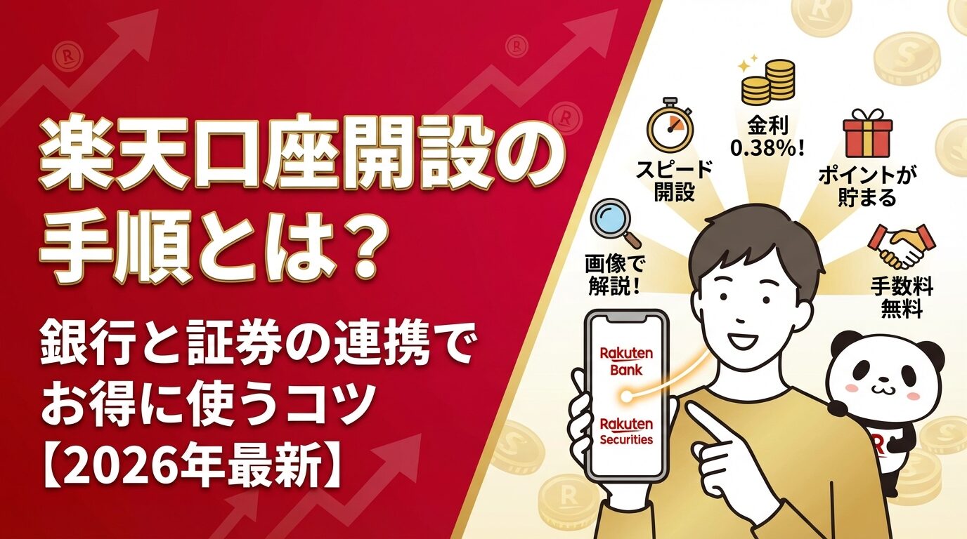 楽天口座開設の手順とは？銀行と証券の連携でお得に使うコツ【2026年】 | 会社設立のミチシルベ