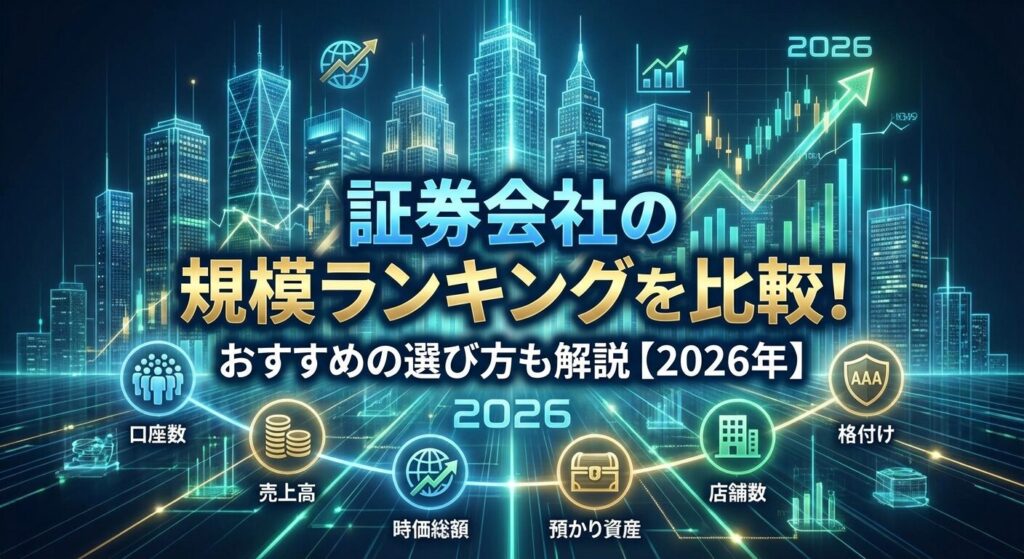 証券会社の規模ランキングを比較!おすすめの選び方も解説【2026年】