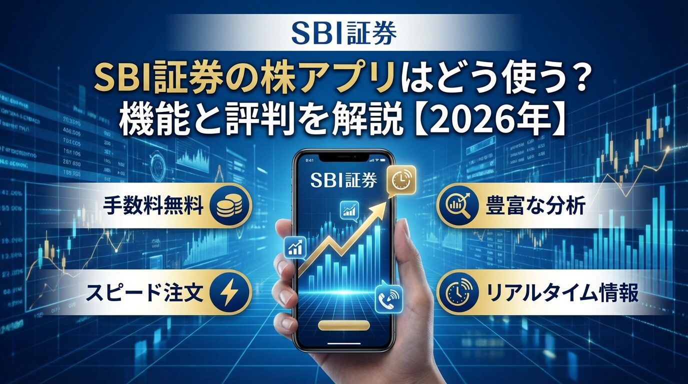 SBI証券の株アプリはどう使う？機能と評判を解説【2026年】 | 会社設立のミチシルベ