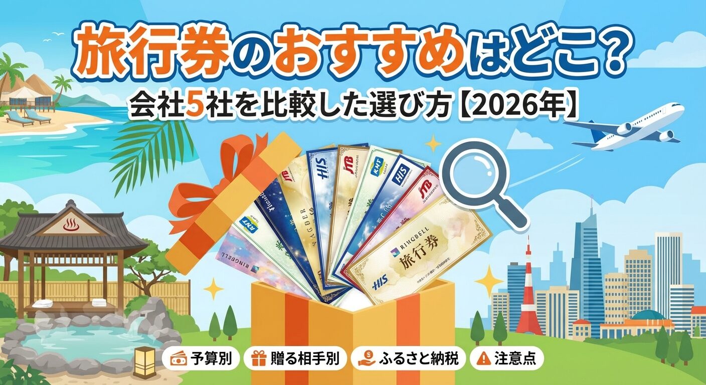 旅行券のおすすめはどこ？会社5社を比較した選び方【2026年】 | 会社設立のミチシルベ