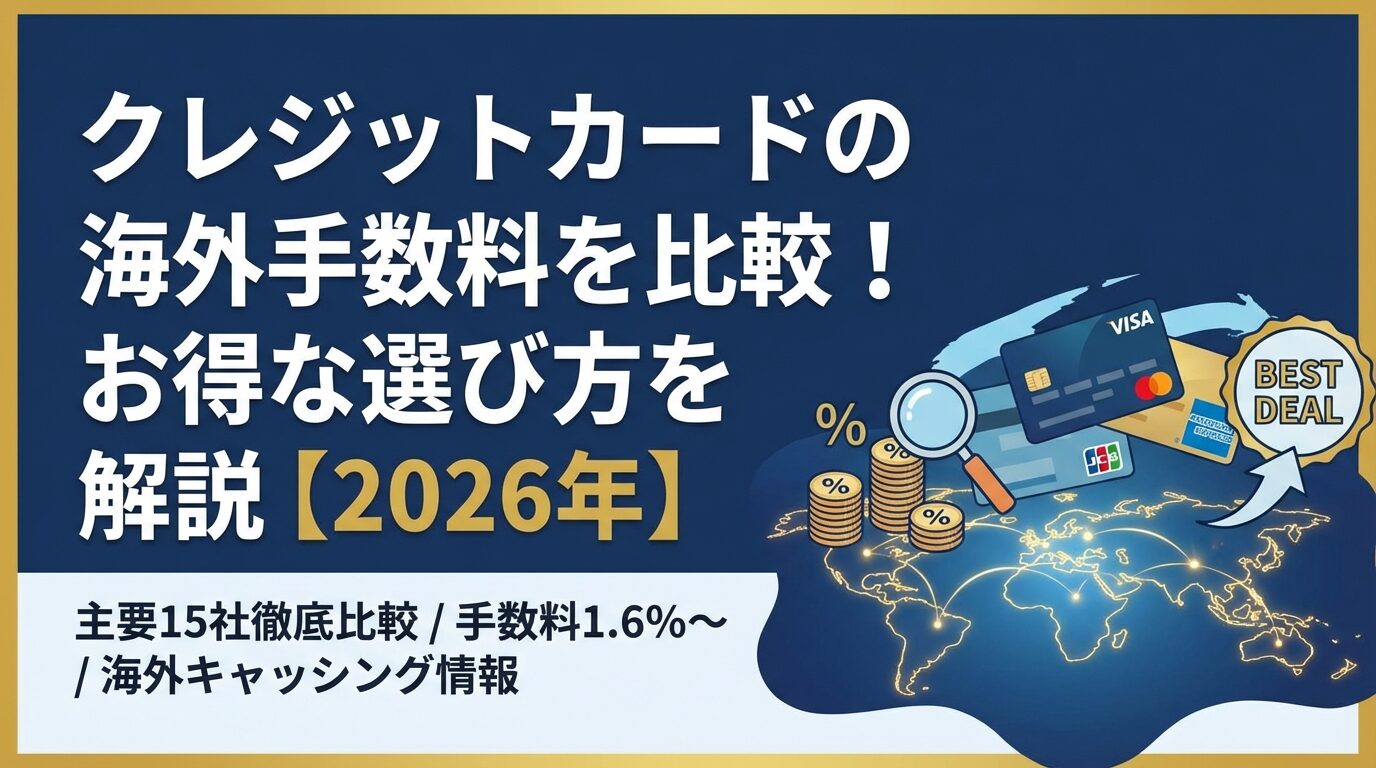 クレジットカードの海外手数料を比較！お得な選び方を解説【2026年】 | 会社設立のミチシルベ