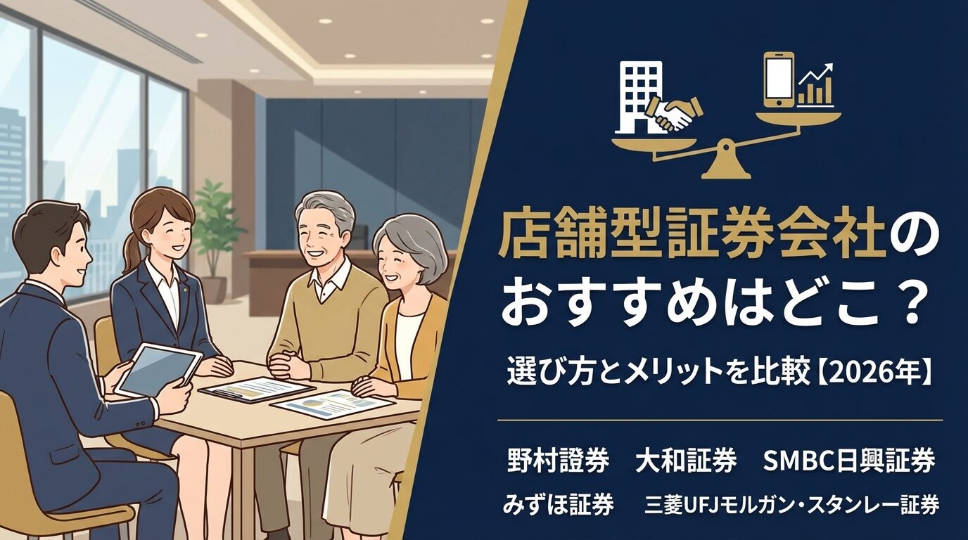 店舗型証券会社のおすすめはどこ？選び方とメリットを比較【2026年】 | 会社設立のミチシルベ