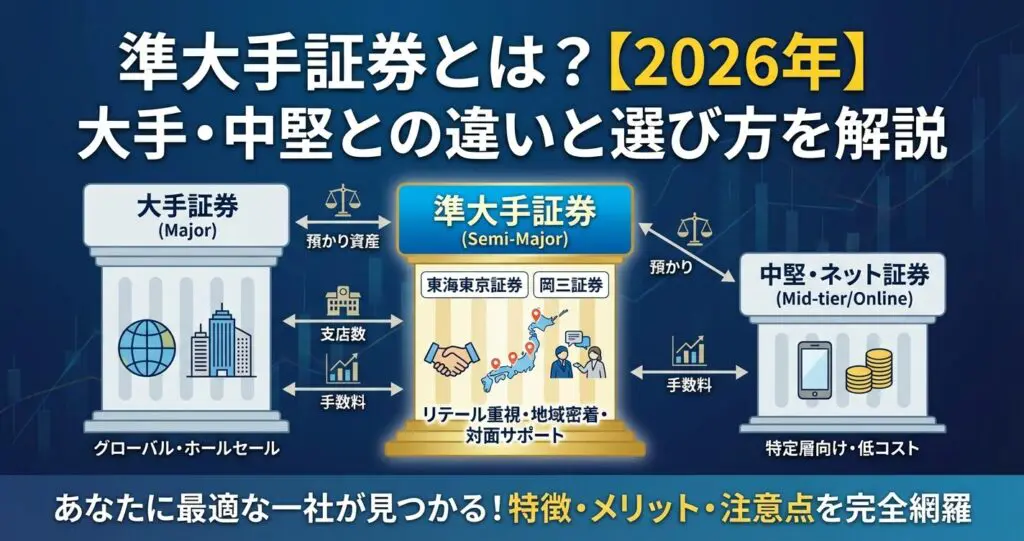 準大手証券とは？大手・中堅との違いと選び方を解説【2026年】 | 会社