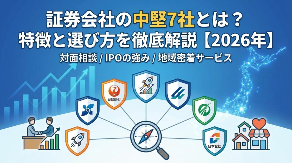 証券会社の中堅7社とは?特徴と選び方を徹底解説【2026年】
